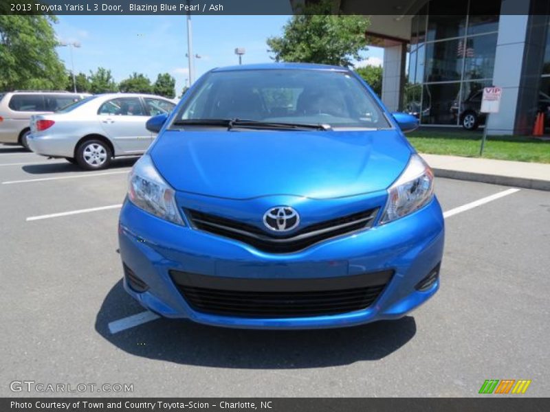Blazing Blue Pearl / Ash 2013 Toyota Yaris L 3 Door