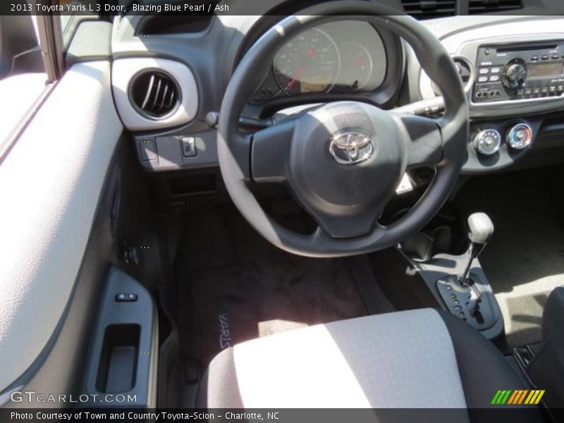 Blazing Blue Pearl / Ash 2013 Toyota Yaris L 3 Door