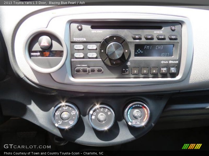 Blazing Blue Pearl / Ash 2013 Toyota Yaris L 3 Door