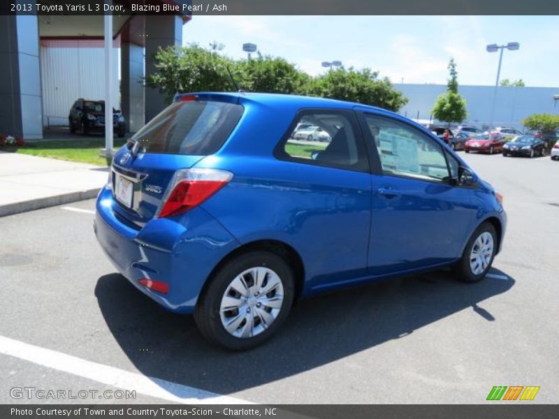 Blazing Blue Pearl / Ash 2013 Toyota Yaris L 3 Door