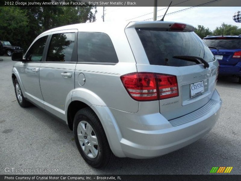 Bright Silver Metallic / Black 2012 Dodge Journey American Value Package