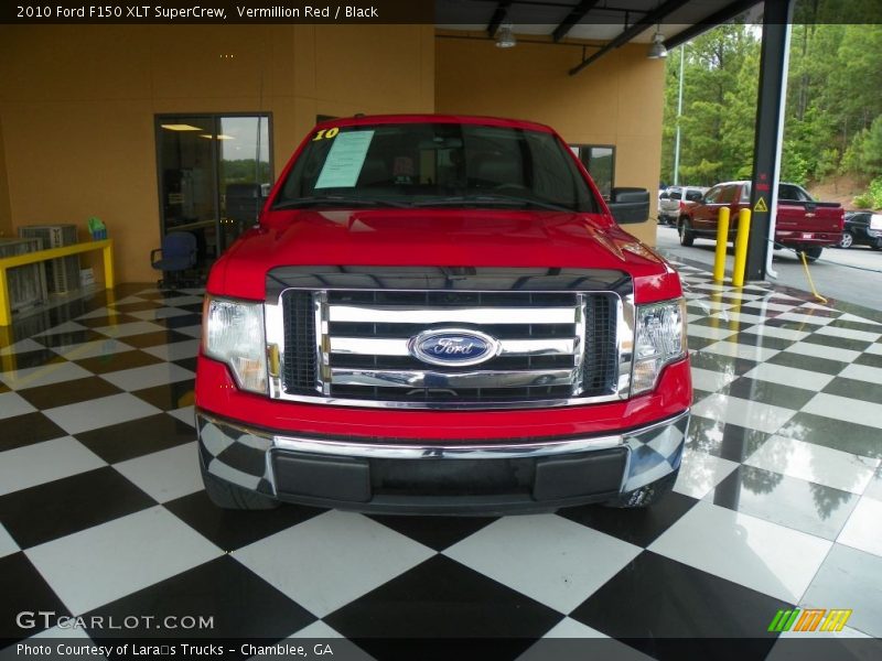 Vermillion Red / Black 2010 Ford F150 XLT SuperCrew