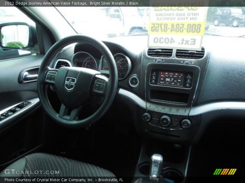 Bright Silver Metallic / Black 2012 Dodge Journey American Value Package