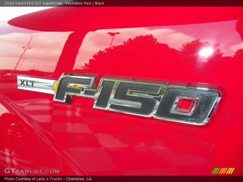 Vermillion Red / Black 2010 Ford F150 XLT SuperCrew