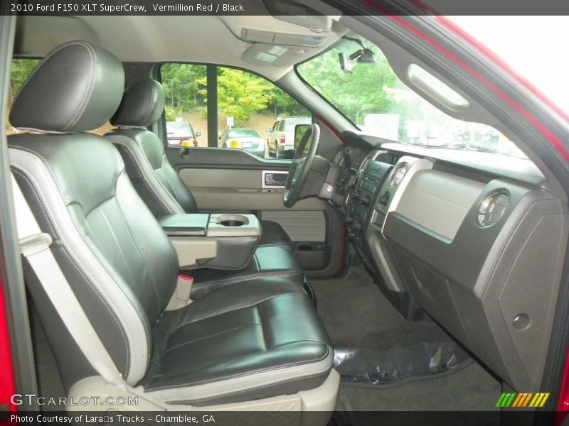 Vermillion Red / Black 2010 Ford F150 XLT SuperCrew