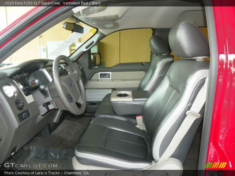Vermillion Red / Black 2010 Ford F150 XLT SuperCrew