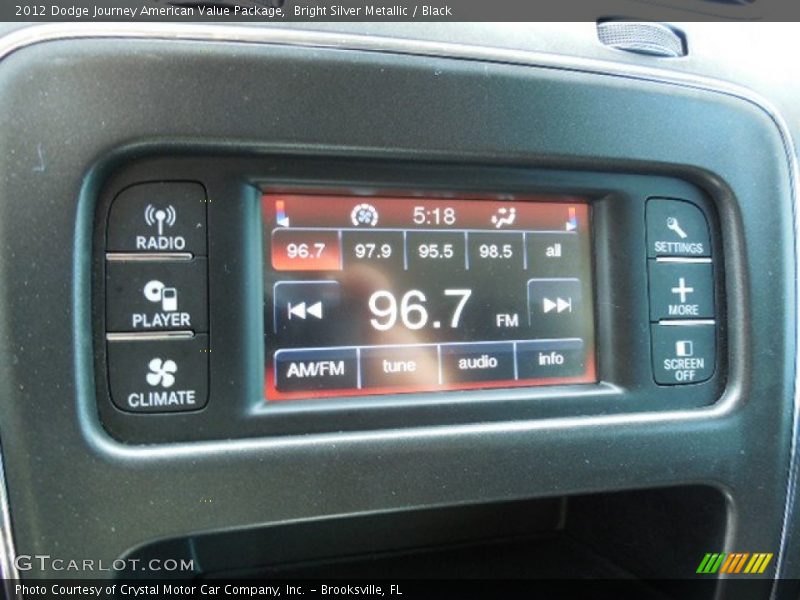 Bright Silver Metallic / Black 2012 Dodge Journey American Value Package