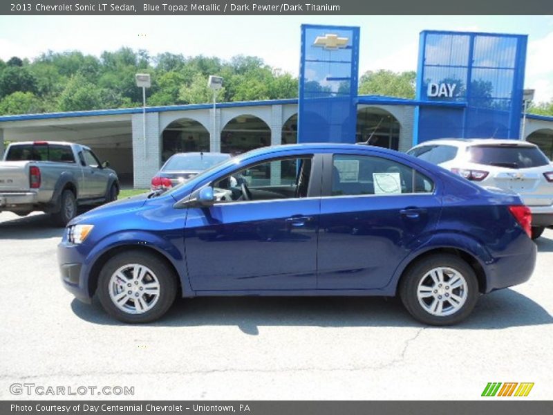 Blue Topaz Metallic / Dark Pewter/Dark Titanium 2013 Chevrolet Sonic LT Sedan