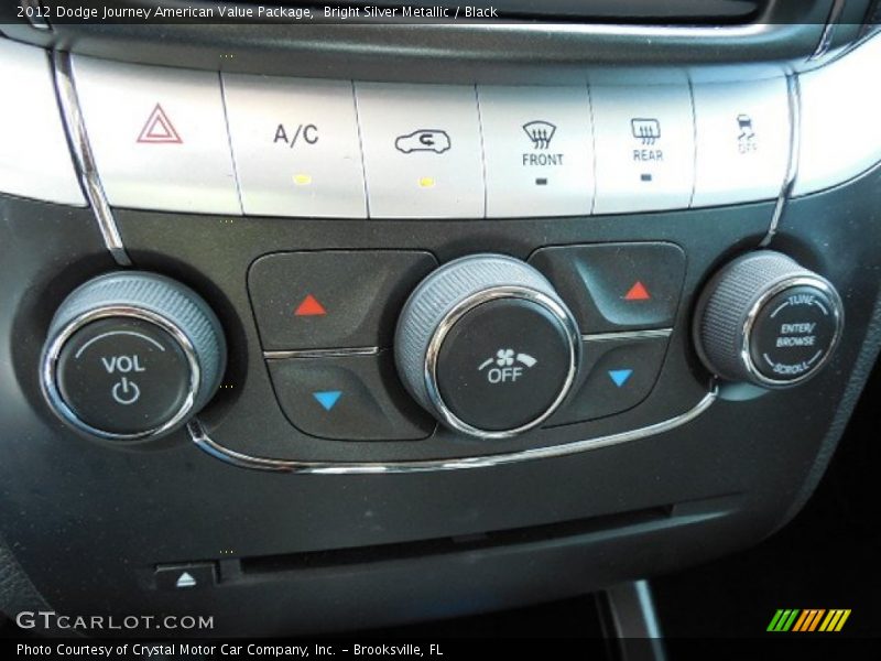 Bright Silver Metallic / Black 2012 Dodge Journey American Value Package