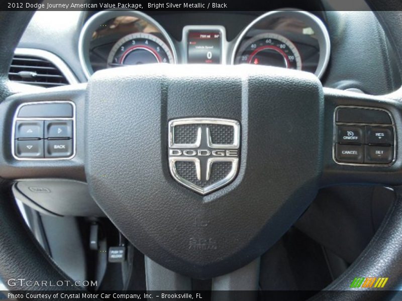 Bright Silver Metallic / Black 2012 Dodge Journey American Value Package
