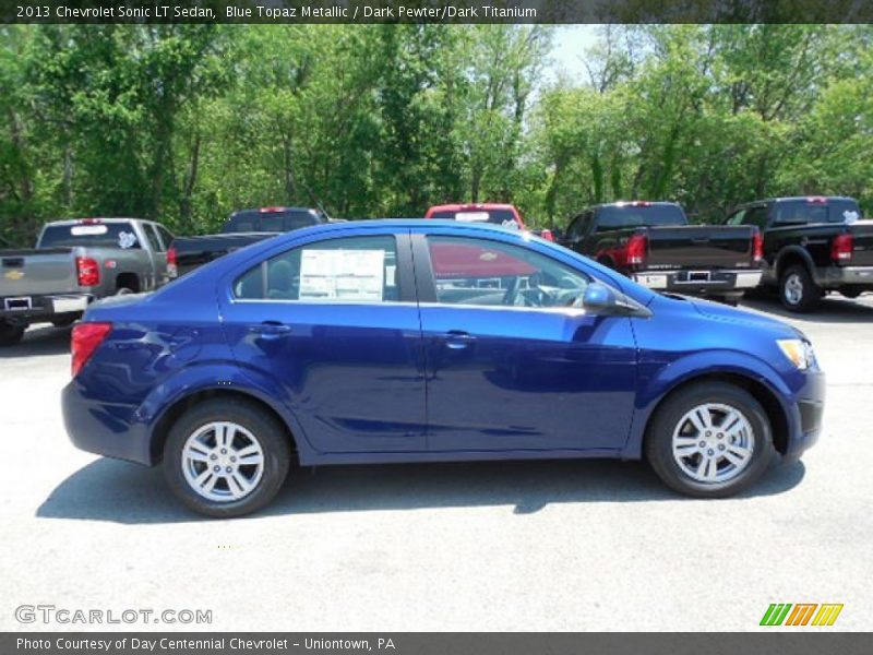 Blue Topaz Metallic / Dark Pewter/Dark Titanium 2013 Chevrolet Sonic LT Sedan