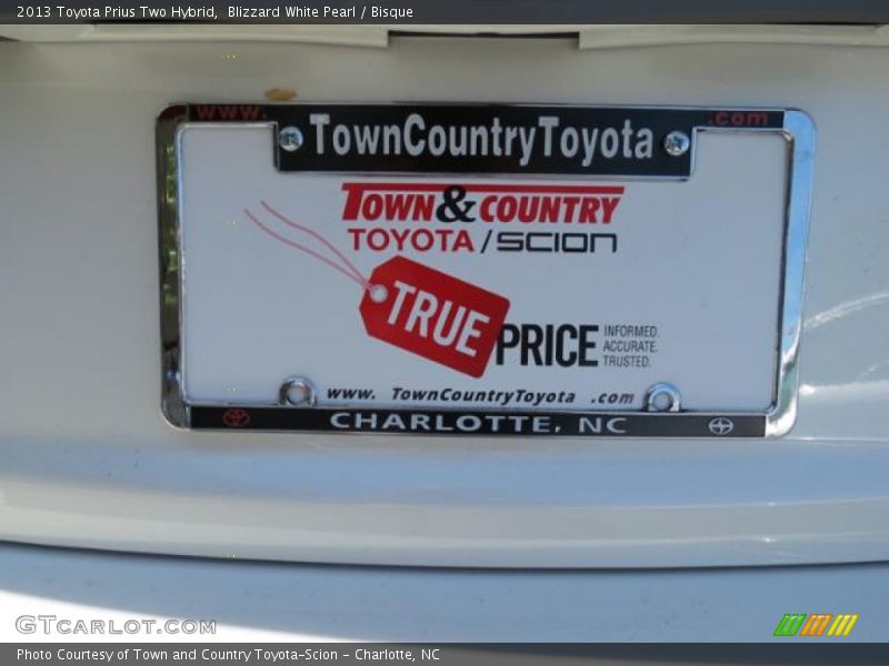 Blizzard White Pearl / Bisque 2013 Toyota Prius Two Hybrid