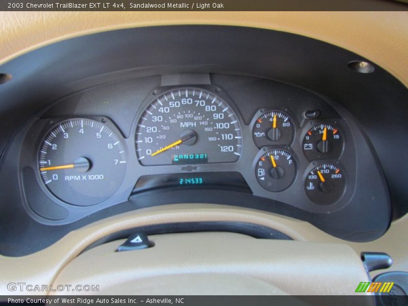 Sandalwood Metallic / Light Oak 2003 Chevrolet TrailBlazer EXT LT 4x4
