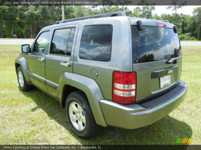 Mineral Gray Metallic / Dark Slate Gray 2012 Jeep Liberty Sport