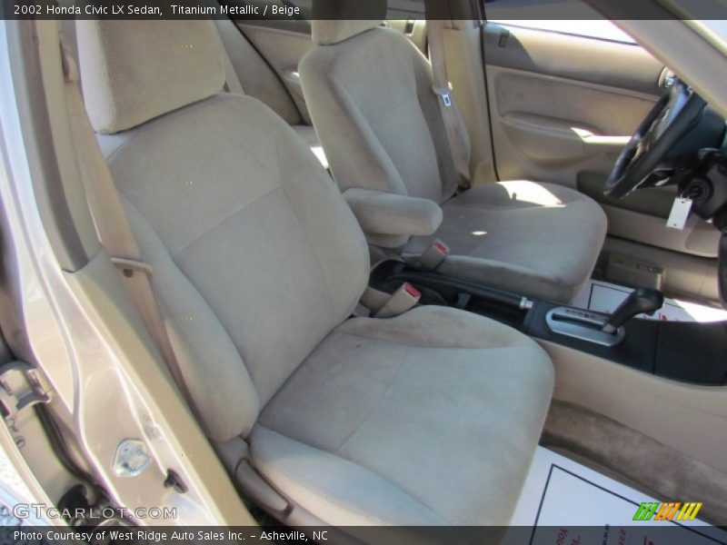 Titanium Metallic / Beige 2002 Honda Civic LX Sedan