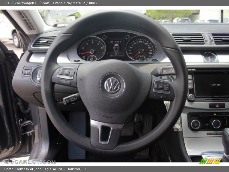 Urano Gray Metallic / Black 2012 Volkswagen CC Sport