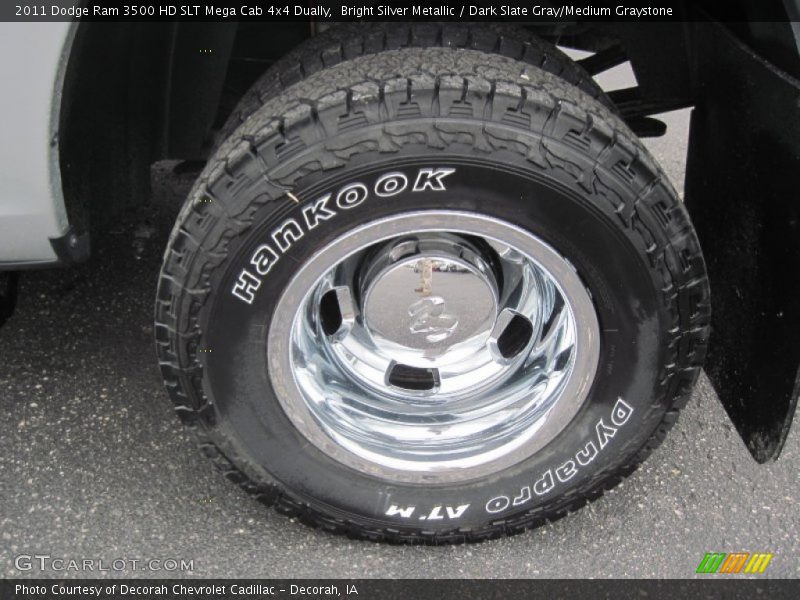 Bright Silver Metallic / Dark Slate Gray/Medium Graystone 2011 Dodge Ram 3500 HD SLT Mega Cab 4x4 Dually