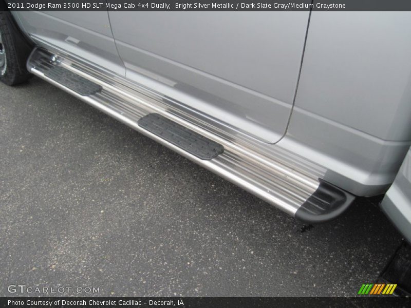 Bright Silver Metallic / Dark Slate Gray/Medium Graystone 2011 Dodge Ram 3500 HD SLT Mega Cab 4x4 Dually