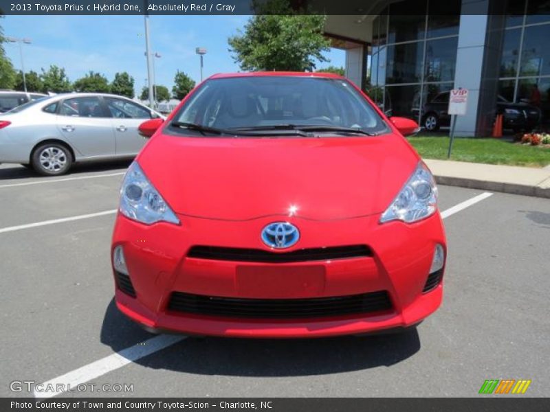Absolutely Red / Gray 2013 Toyota Prius c Hybrid One