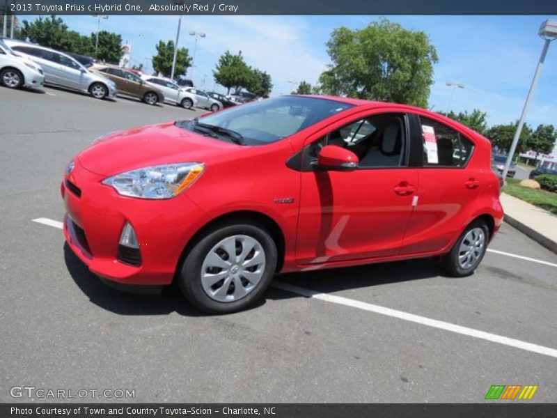Absolutely Red / Gray 2013 Toyota Prius c Hybrid One