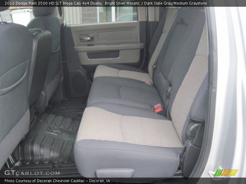 Bright Silver Metallic / Dark Slate Gray/Medium Graystone 2011 Dodge Ram 3500 HD SLT Mega Cab 4x4 Dually