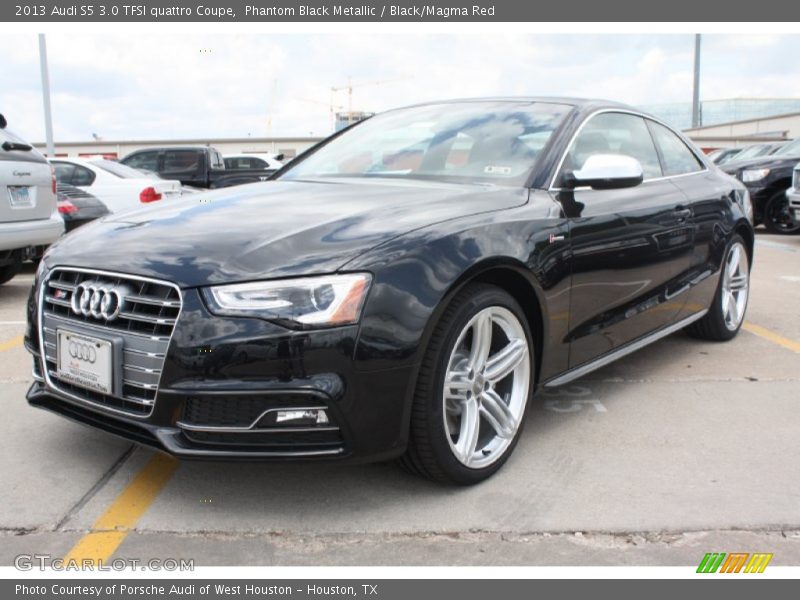 Phantom Black Metallic / Black/Magma Red 2013 Audi S5 3.0 TFSI quattro Coupe