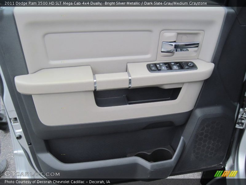 Bright Silver Metallic / Dark Slate Gray/Medium Graystone 2011 Dodge Ram 3500 HD SLT Mega Cab 4x4 Dually