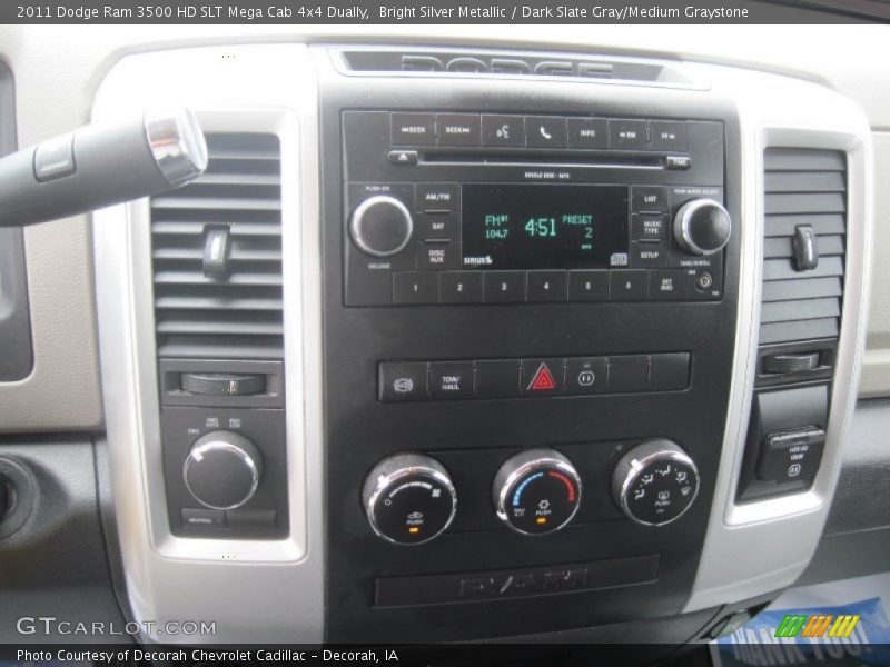 Bright Silver Metallic / Dark Slate Gray/Medium Graystone 2011 Dodge Ram 3500 HD SLT Mega Cab 4x4 Dually
