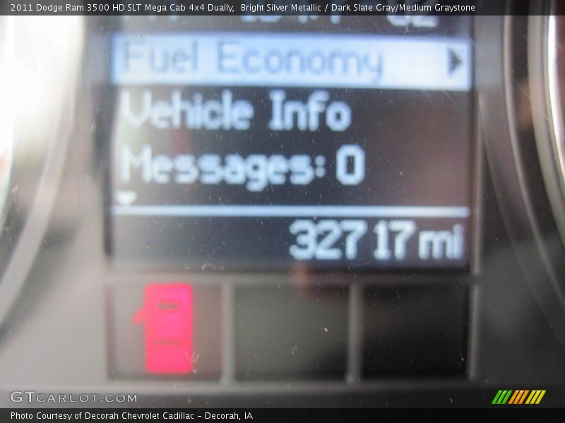 Bright Silver Metallic / Dark Slate Gray/Medium Graystone 2011 Dodge Ram 3500 HD SLT Mega Cab 4x4 Dually