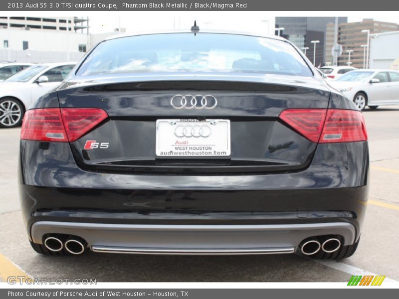 Phantom Black Metallic / Black/Magma Red 2013 Audi S5 3.0 TFSI quattro Coupe