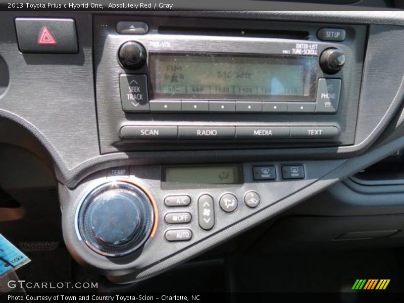 Absolutely Red / Gray 2013 Toyota Prius c Hybrid One