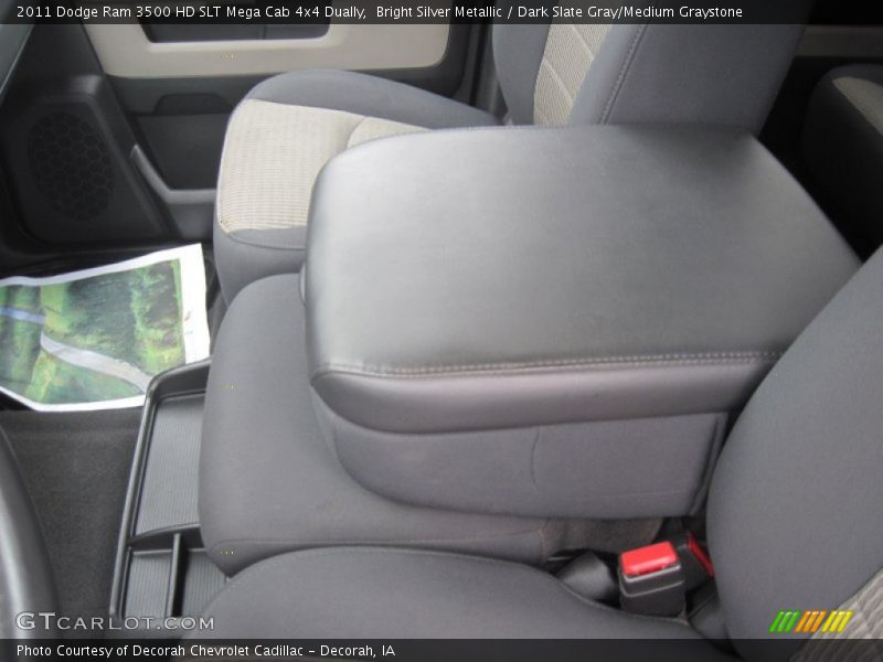 Bright Silver Metallic / Dark Slate Gray/Medium Graystone 2011 Dodge Ram 3500 HD SLT Mega Cab 4x4 Dually