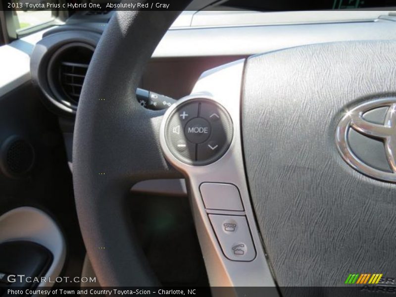 Absolutely Red / Gray 2013 Toyota Prius c Hybrid One