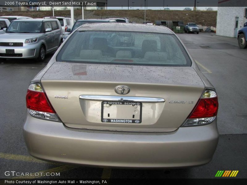 Desert Sand Mica / Taupe 2006 Toyota Camry LE