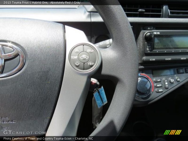 Absolutely Red / Gray 2013 Toyota Prius c Hybrid One