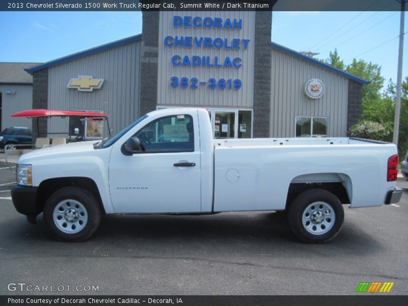 Summit White / Dark Titanium 2013 Chevrolet Silverado 1500 Work Truck Regular Cab