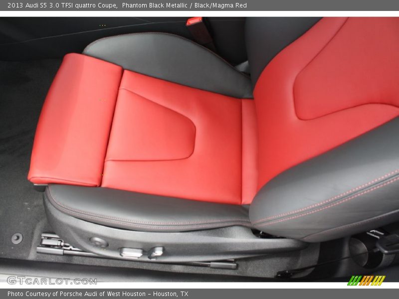 Phantom Black Metallic / Black/Magma Red 2013 Audi S5 3.0 TFSI quattro Coupe