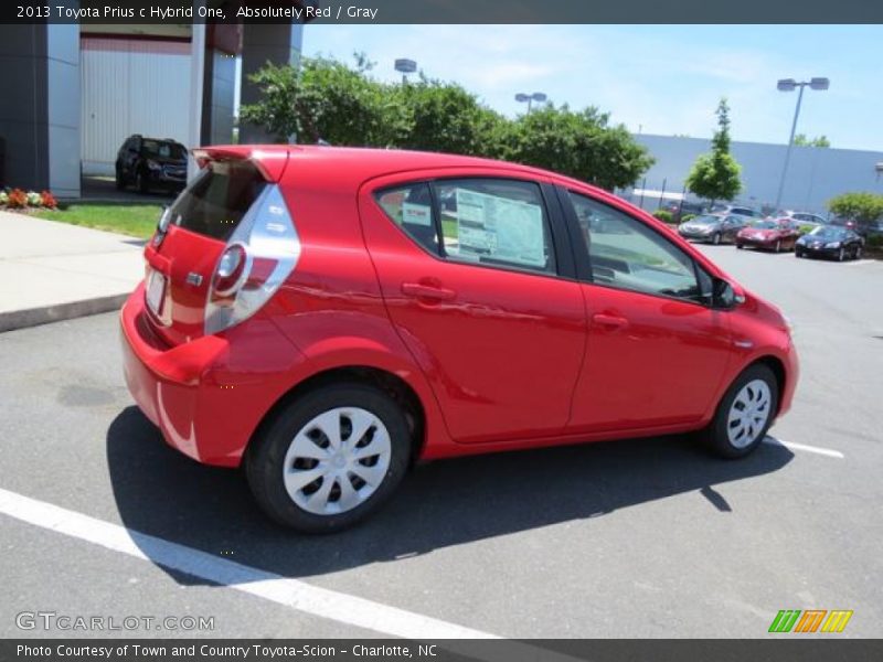Absolutely Red / Gray 2013 Toyota Prius c Hybrid One
