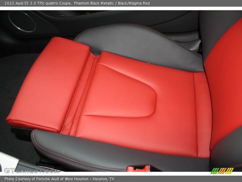 Phantom Black Metallic / Black/Magma Red 2013 Audi S5 3.0 TFSI quattro Coupe