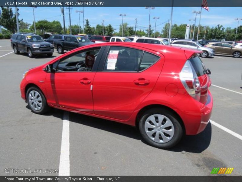 Absolutely Red / Gray 2013 Toyota Prius c Hybrid One
