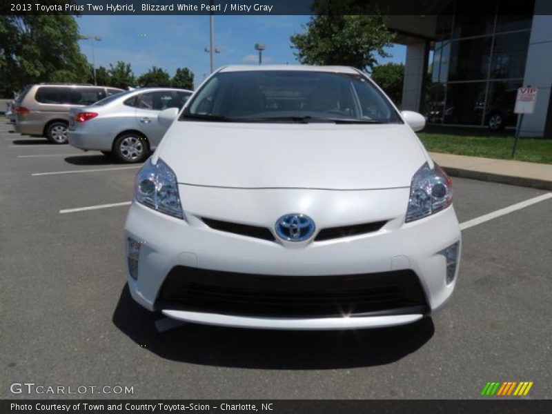 Blizzard White Pearl / Misty Gray 2013 Toyota Prius Two Hybrid