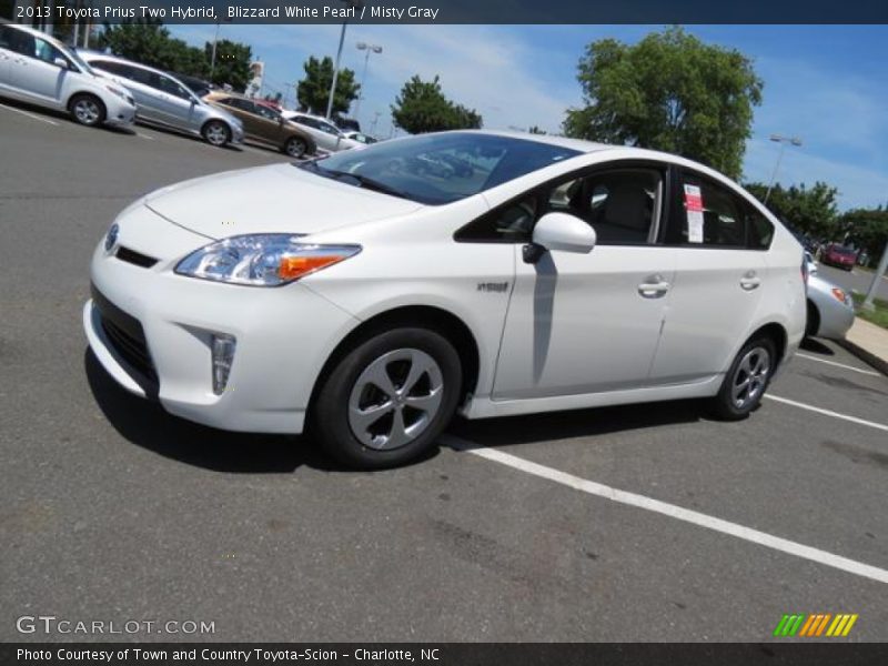 Blizzard White Pearl / Misty Gray 2013 Toyota Prius Two Hybrid