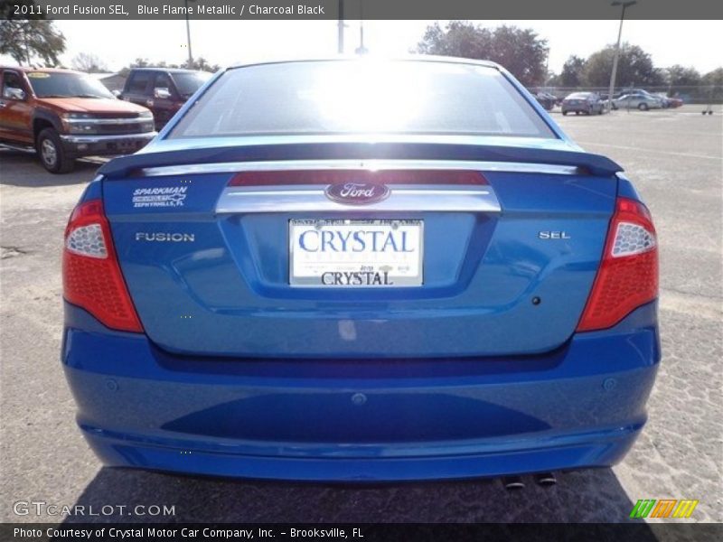 Blue Flame Metallic / Charcoal Black 2011 Ford Fusion SEL
