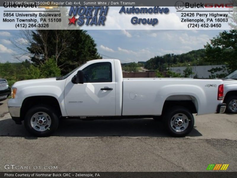 Summit White / Dark Titanium 2013 GMC Sierra 2500HD Regular Cab 4x4