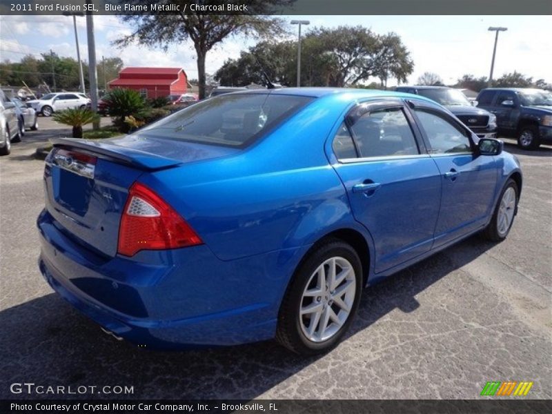 Blue Flame Metallic / Charcoal Black 2011 Ford Fusion SEL