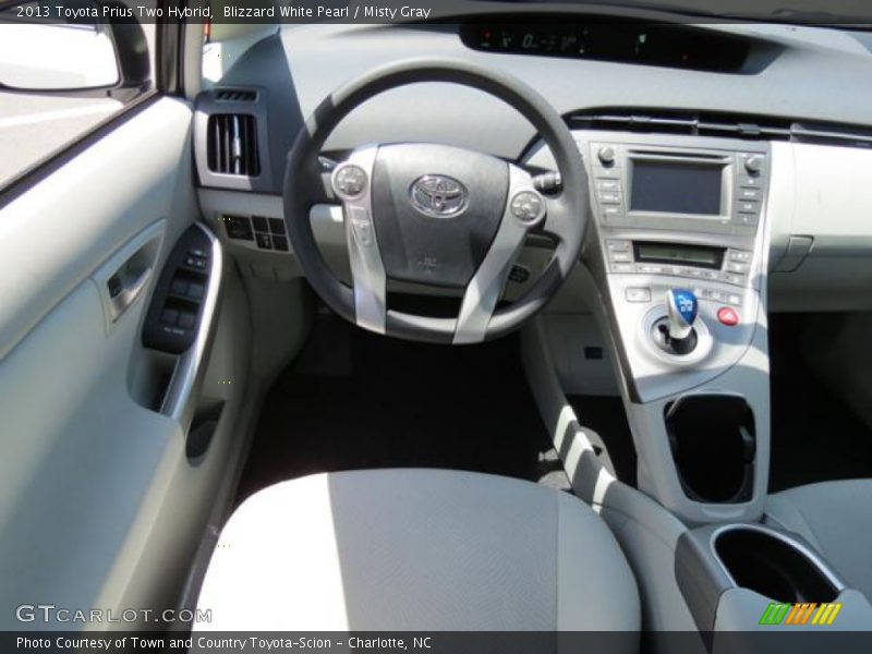 Blizzard White Pearl / Misty Gray 2013 Toyota Prius Two Hybrid