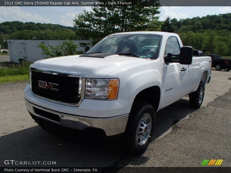 Summit White / Dark Titanium 2013 GMC Sierra 2500HD Regular Cab 4x4