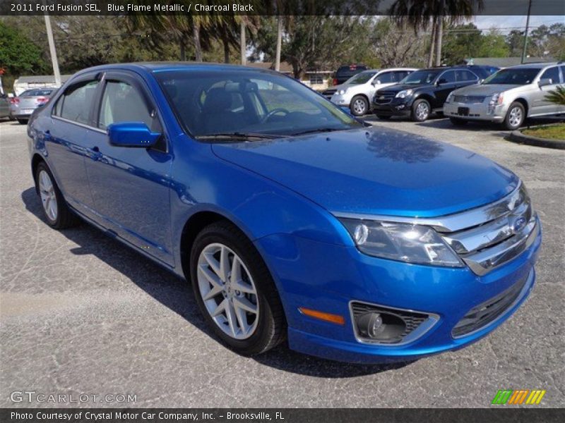 Blue Flame Metallic / Charcoal Black 2011 Ford Fusion SEL
