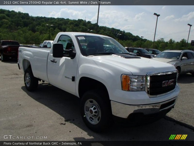 Summit White / Dark Titanium 2013 GMC Sierra 2500HD Regular Cab 4x4