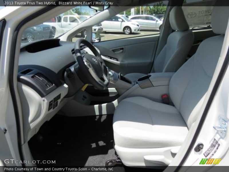 Blizzard White Pearl / Misty Gray 2013 Toyota Prius Two Hybrid
